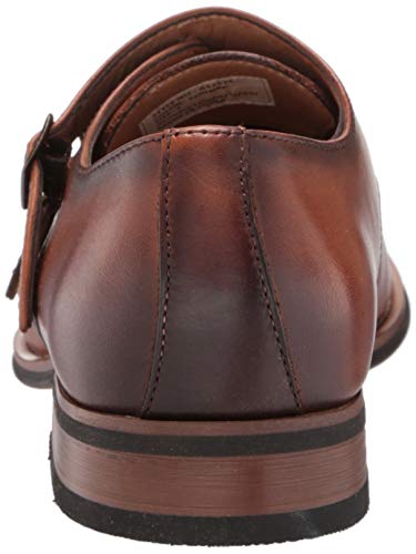 Mens Double Monk Strap Slip on Loafer Cap Toe Leather Oxford Formal Business Casual Comfortable Dress Shoes for Men