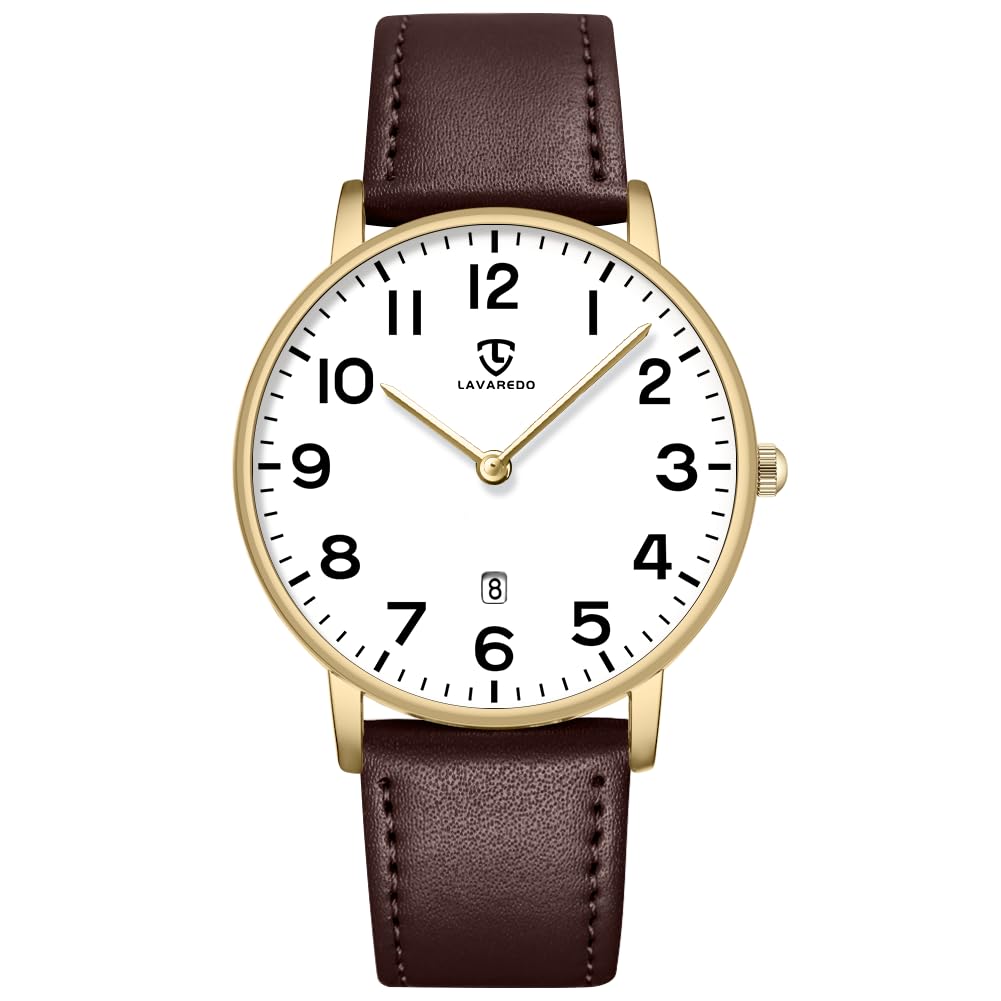 BEN NEVIS Watch, Mens Watch, Minimalist Fashion Simple Wrist Watch Analog Date with Leather Strap