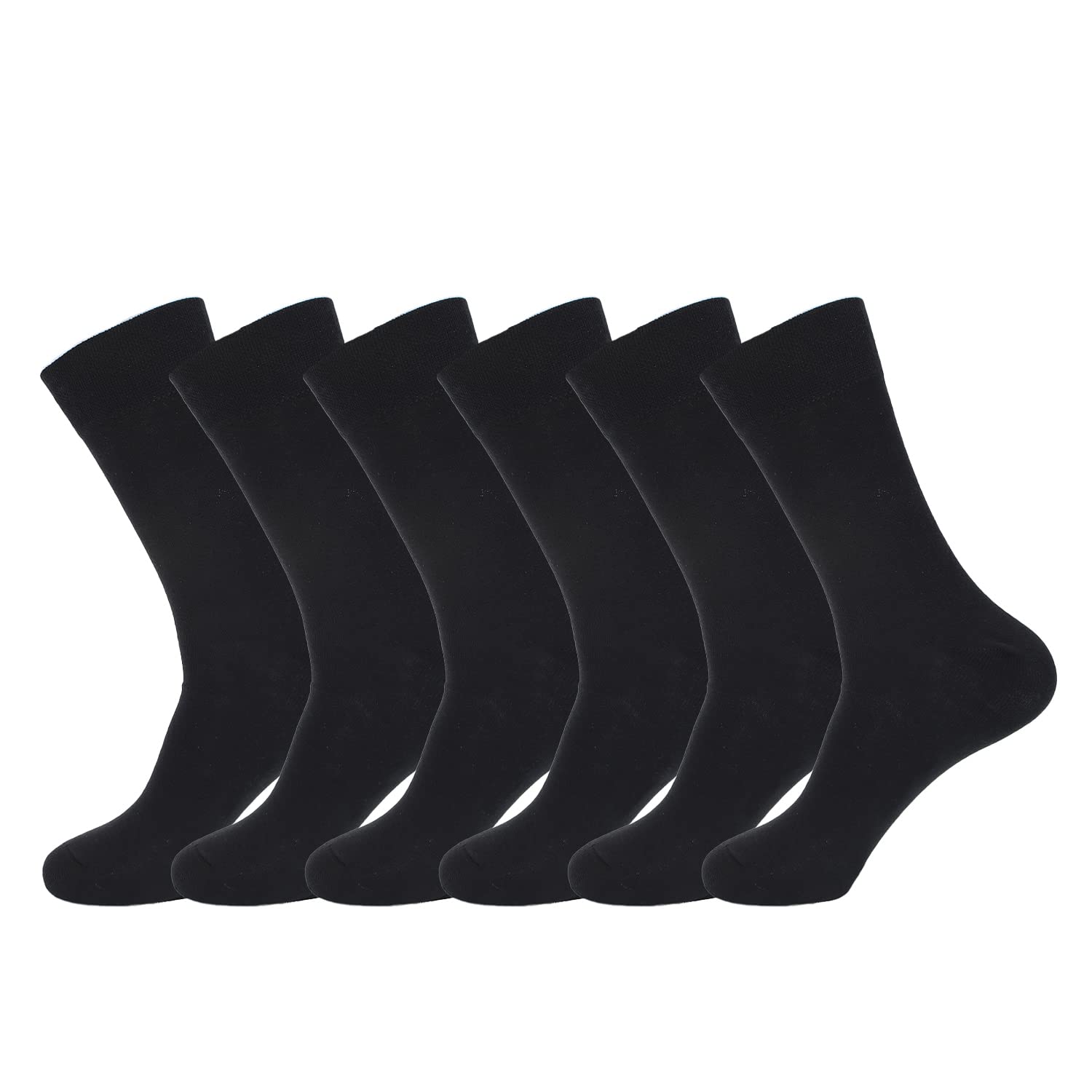 7DayOtter 98% Cotton Rich Dress Socks for Business Mens Womens Casual Socks 6Pack