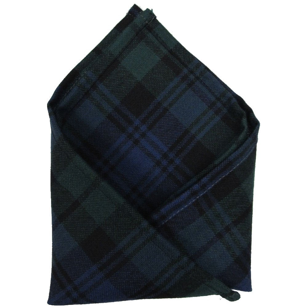 100% Wool Tartan Plaid Pocket Handkerchief Squares - Scotland Made