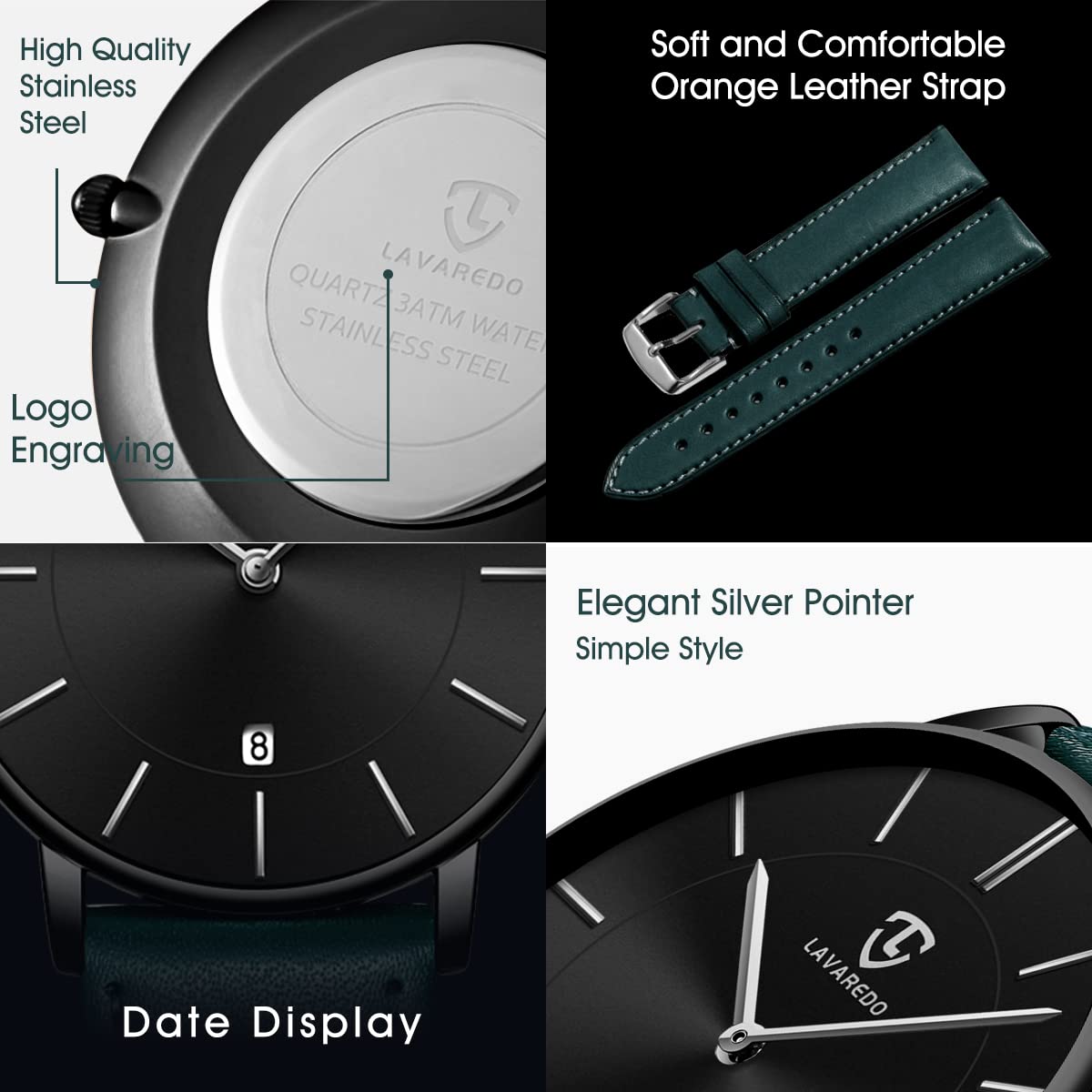 BEN NEVIS Watch, Mens Watch, Minimalist Fashion Simple Wrist Watch Analog Date with Leather Strap