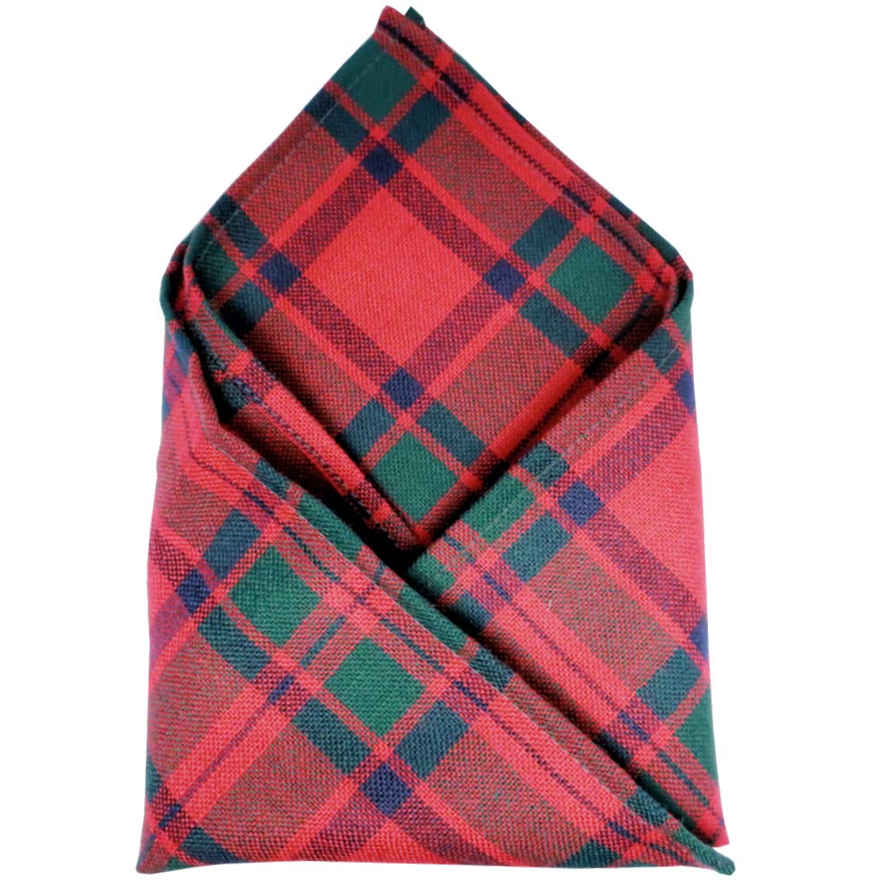 100% Wool Tartan Plaid Pocket Handkerchief Squares - Scotland Made