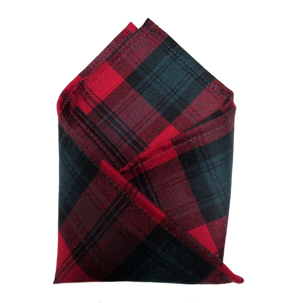 100% Wool Tartan Plaid Pocket Handkerchief Squares - Scotland Made