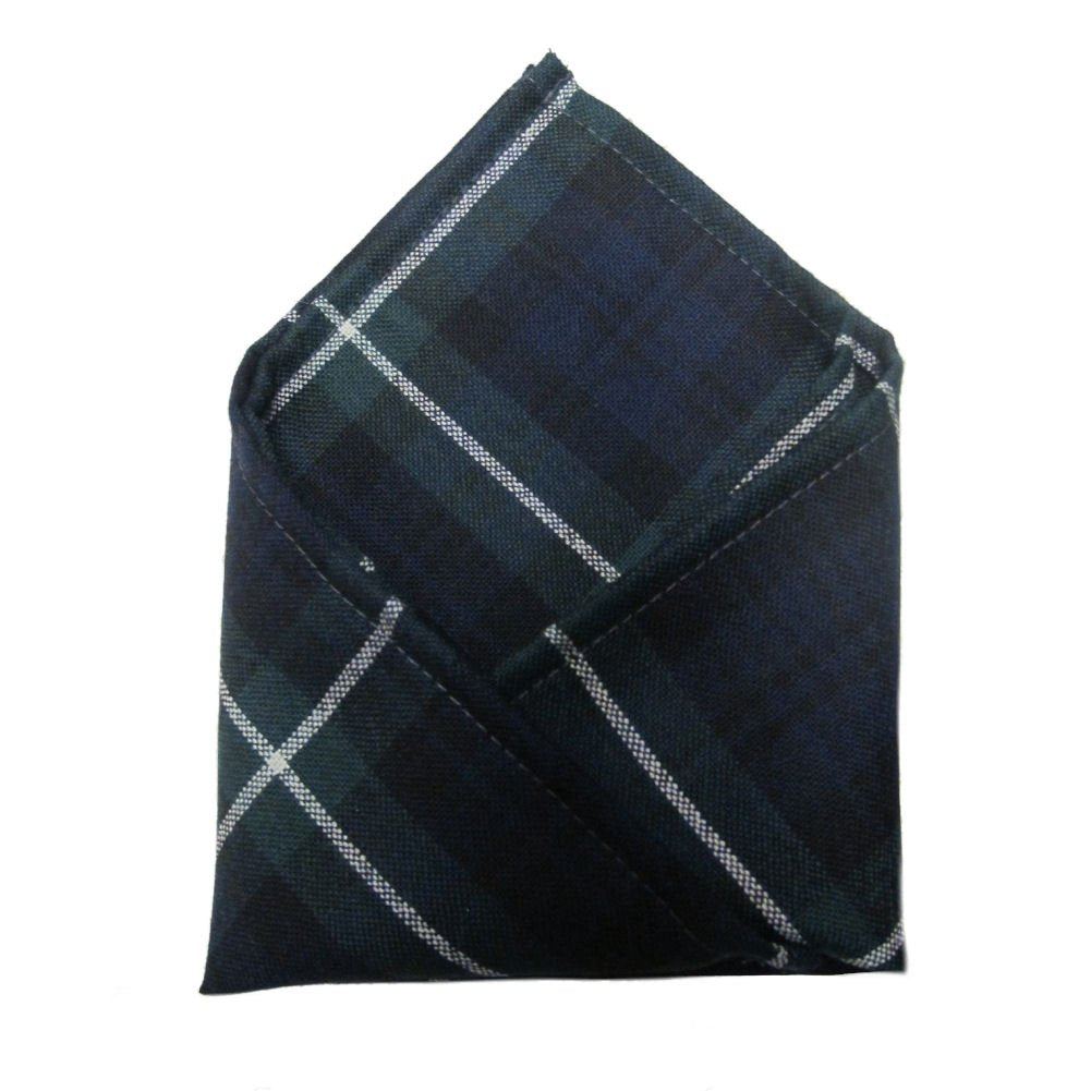 100% Wool Tartan Plaid Pocket Handkerchief Squares - Scotland Made