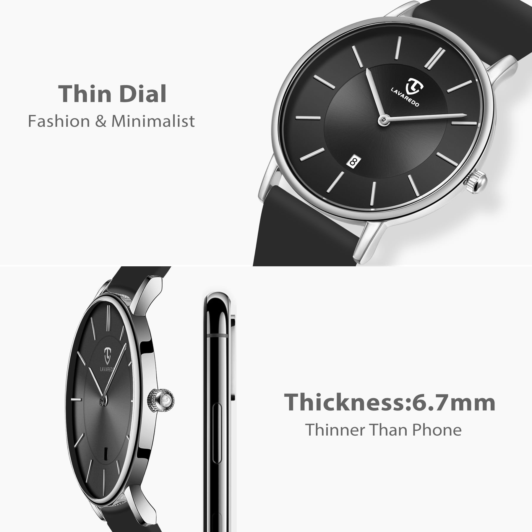 BEN NEVIS Watch, Mens Watch, Minimalist Fashion Simple Wrist Watch Analog Date with Leather Strap