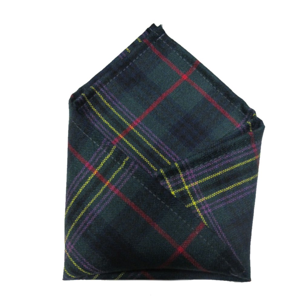 100% Wool Tartan Plaid Pocket Handkerchief Squares - Scotland Made