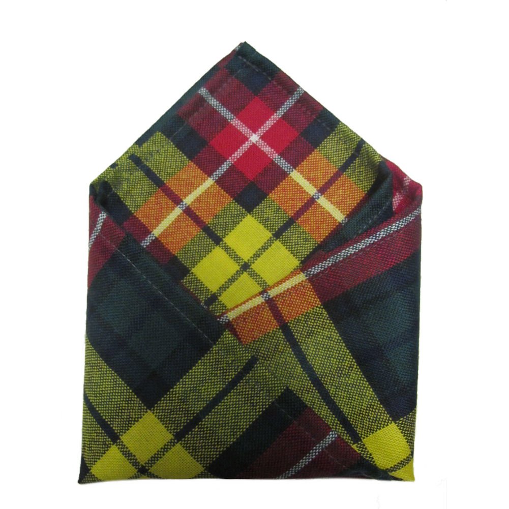 100% Wool Tartan Plaid Pocket Handkerchief Squares - Scotland Made