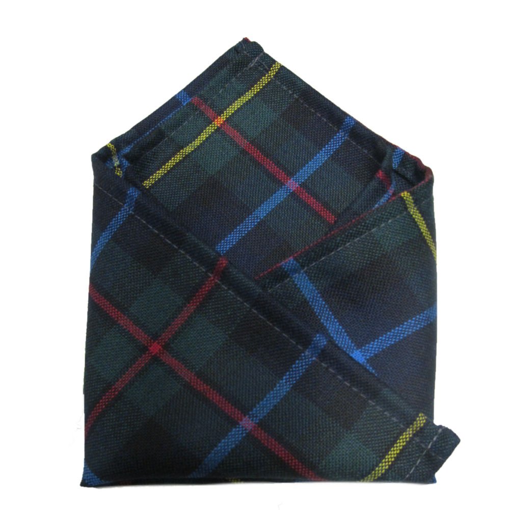 100% Wool Tartan Plaid Pocket Handkerchief Squares - Scotland Made