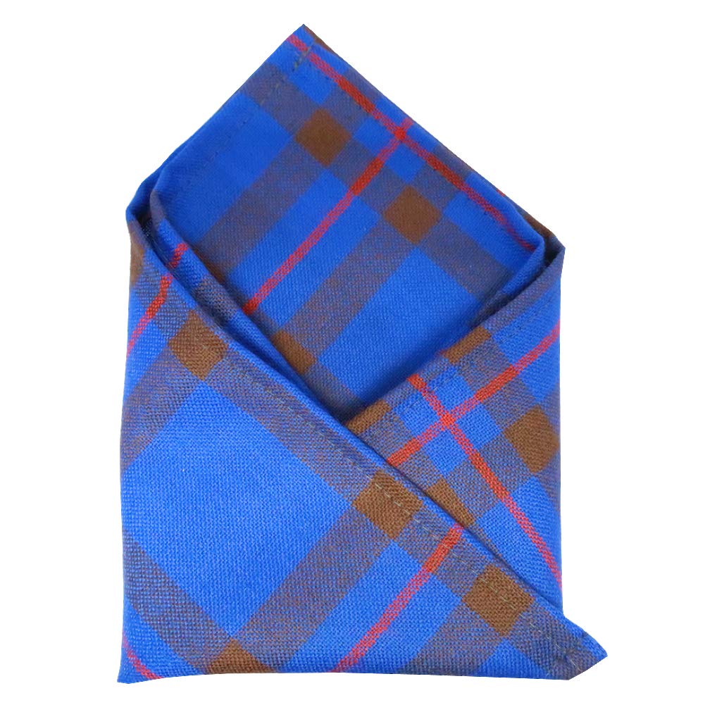 100% Wool Tartan Plaid Pocket Handkerchief Squares - Scotland Made