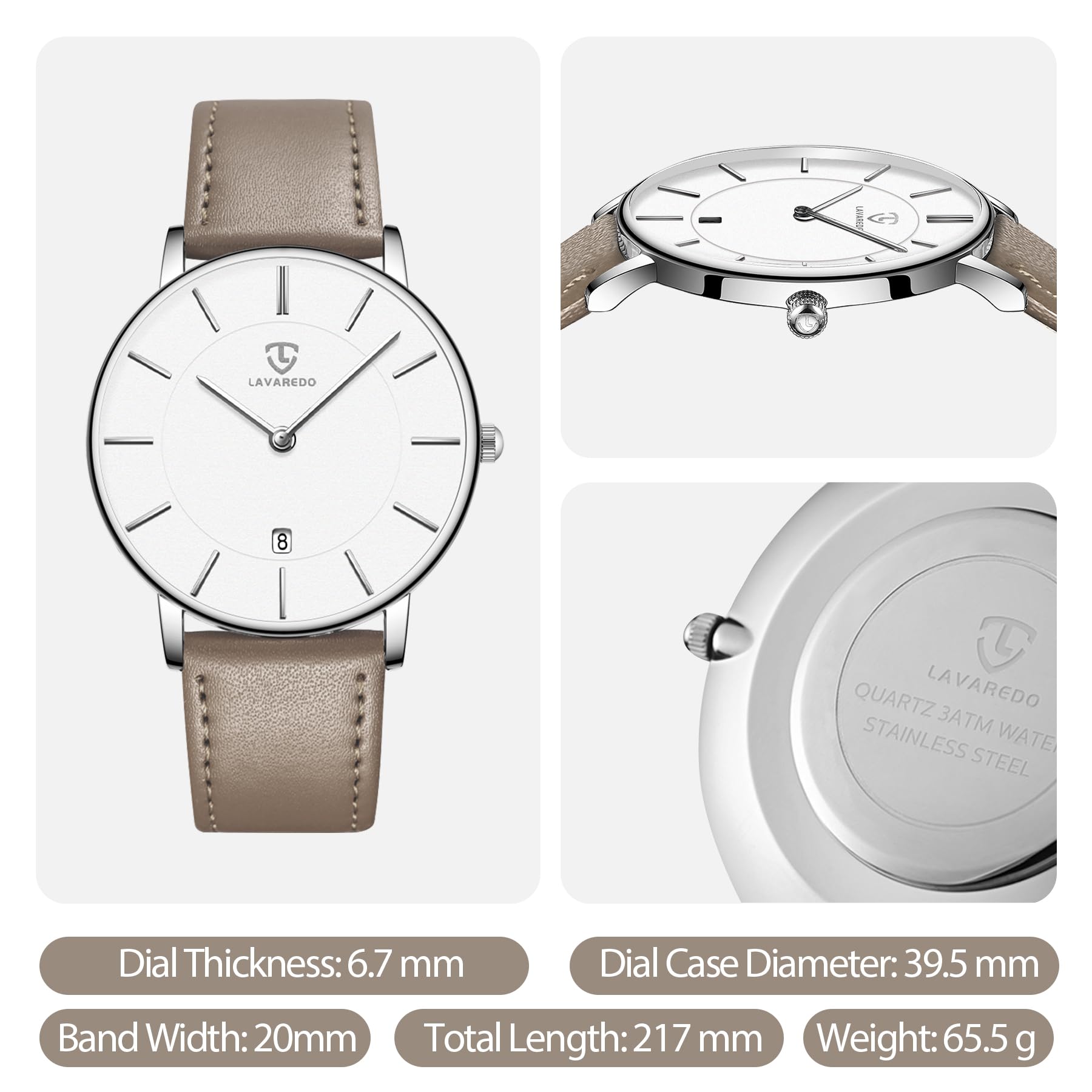 BEN NEVIS Watch, Mens Watch, Minimalist Fashion Simple Wrist Watch Analog Date with Leather Strap