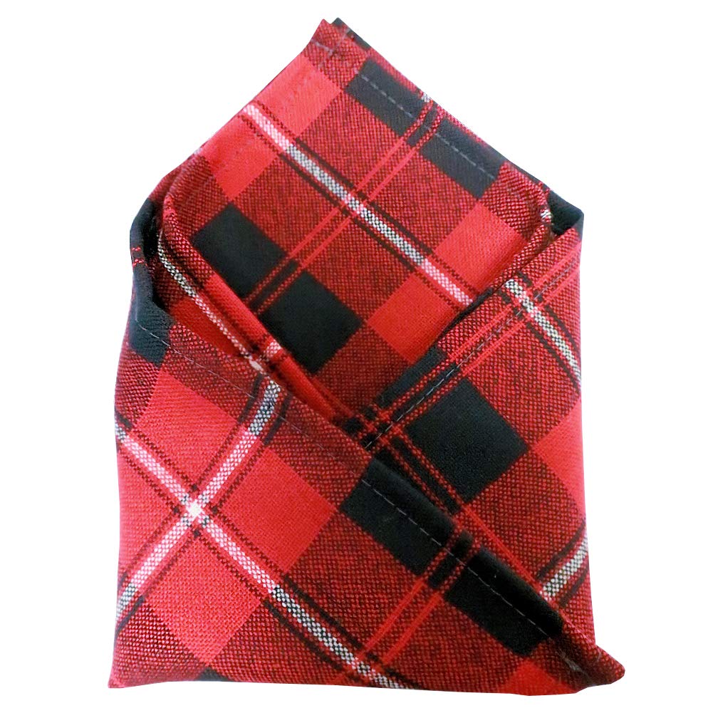 100% Wool Tartan Plaid Pocket Handkerchief Squares - Scotland Made