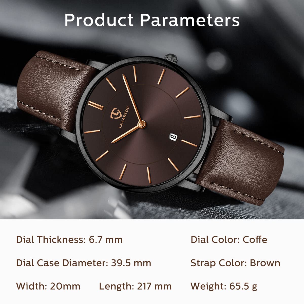 BEN NEVIS Watch, Mens Watch, Minimalist Fashion Simple Wrist Watch Analog Date with Leather Strap