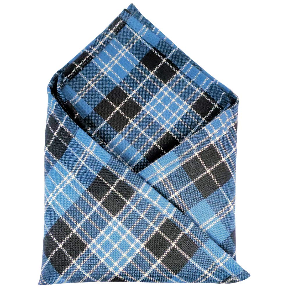 100% Wool Tartan Plaid Pocket Handkerchief Squares - Scotland Made