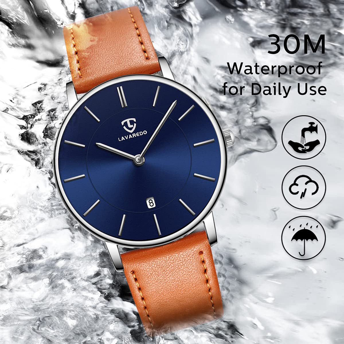 BEN NEVIS Watch, Mens Watch, Minimalist Fashion Simple Wrist Watch Analog Date with Leather Strap