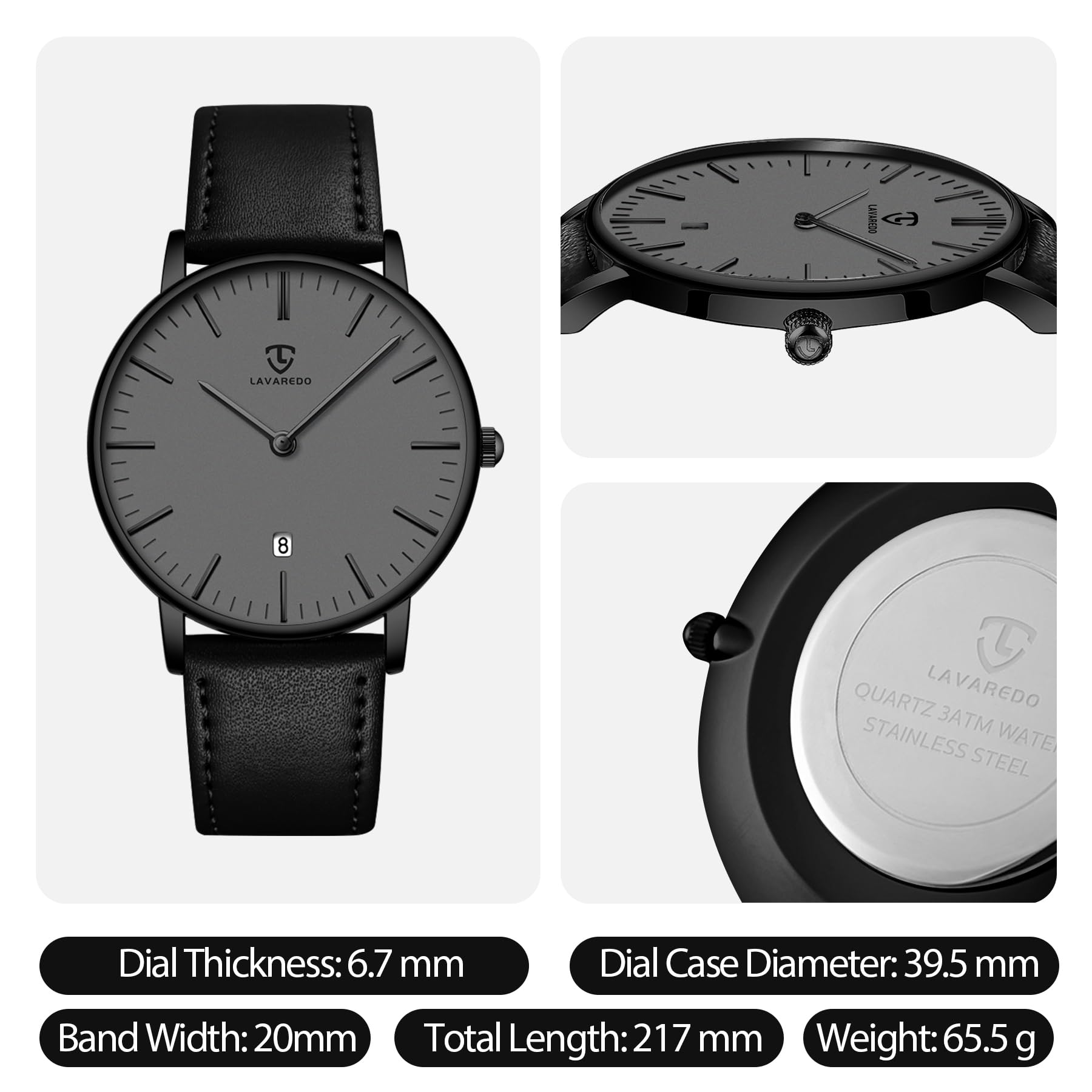 BEN NEVIS Watch, Mens Watch, Minimalist Fashion Simple Wrist Watch Analog Date with Leather Strap