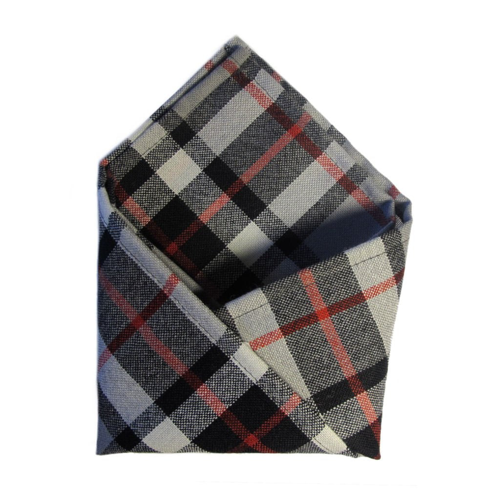 100% Wool Tartan Plaid Pocket Handkerchief Squares - Scotland Made