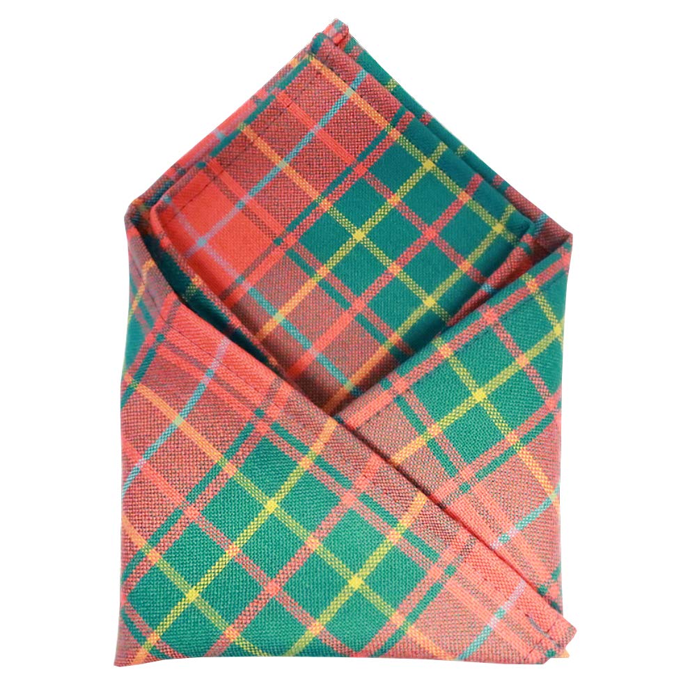 100% Wool Tartan Plaid Pocket Handkerchief Squares - Scotland Made