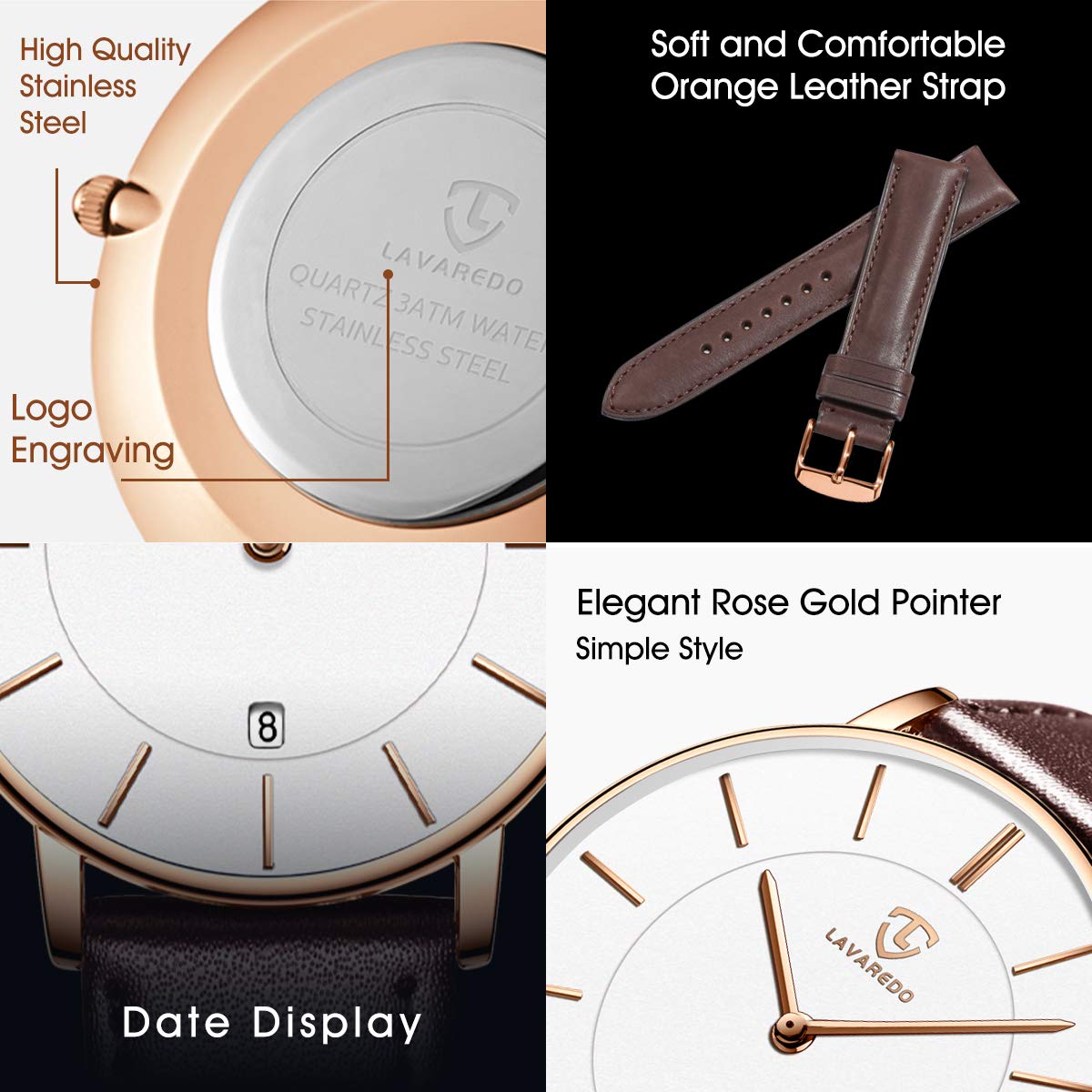 BEN NEVIS Watch, Mens Watch, Minimalist Fashion Simple Wrist Watch Analog Date with Leather Strap