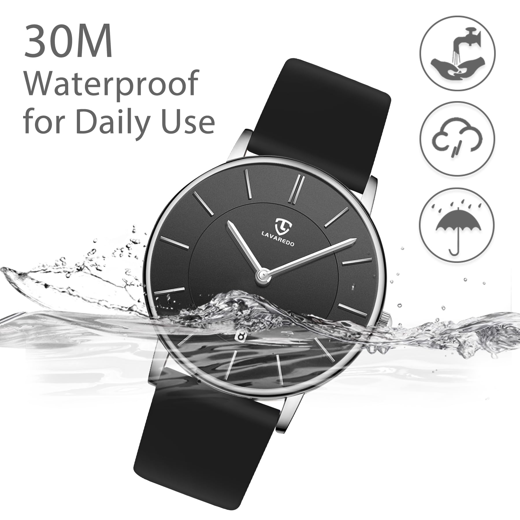 BEN NEVIS Watch, Mens Watch, Minimalist Fashion Simple Wrist Watch Analog Date with Leather Strap