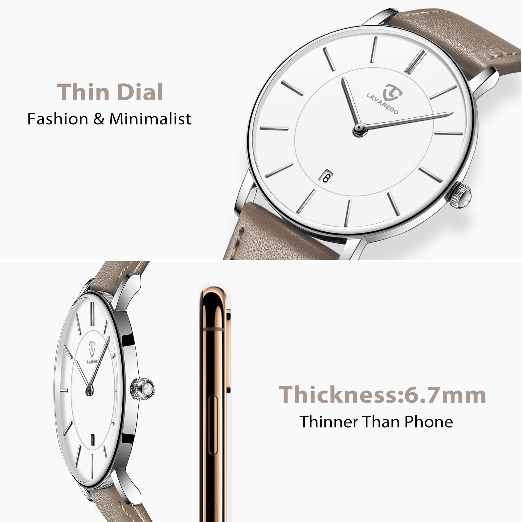 BEN NEVIS Watch, Mens Watch, Minimalist Fashion Simple Wrist Watch Analog Date with Leather Strap