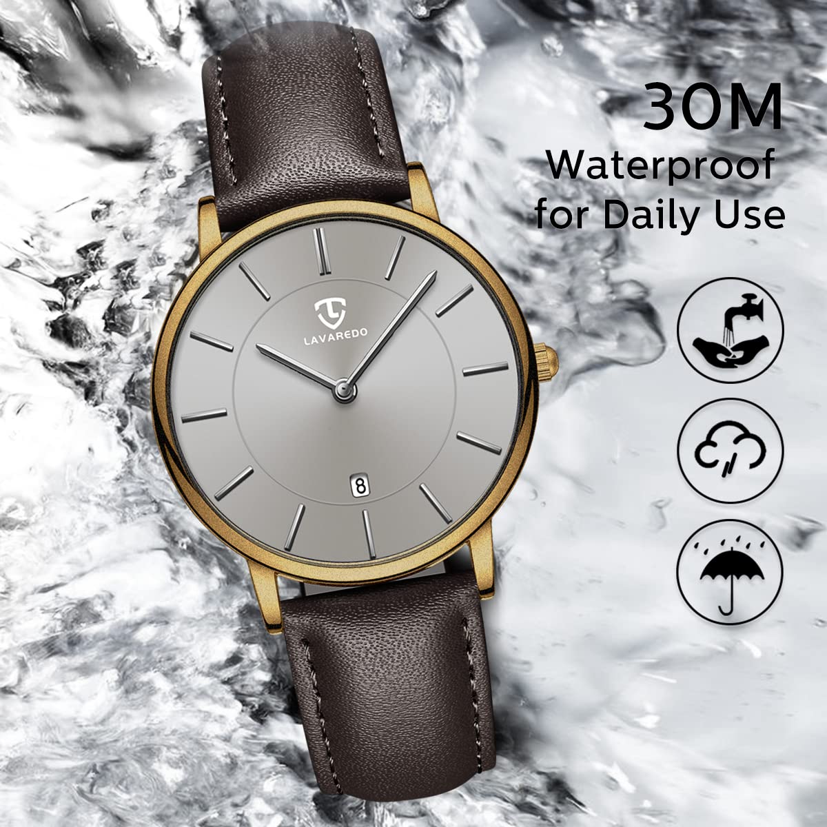 BEN NEVIS Watch, Mens Watch, Minimalist Fashion Simple Wrist Watch Analog Date with Leather Strap