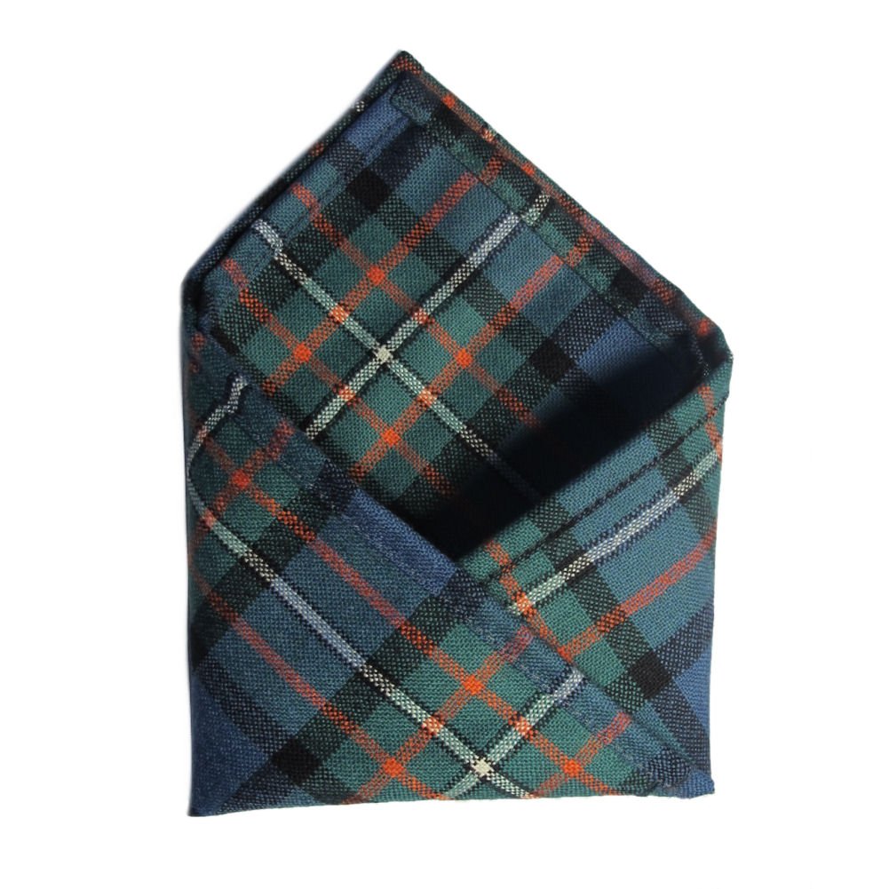 100% Wool Tartan Plaid Pocket Handkerchief Squares - Scotland Made