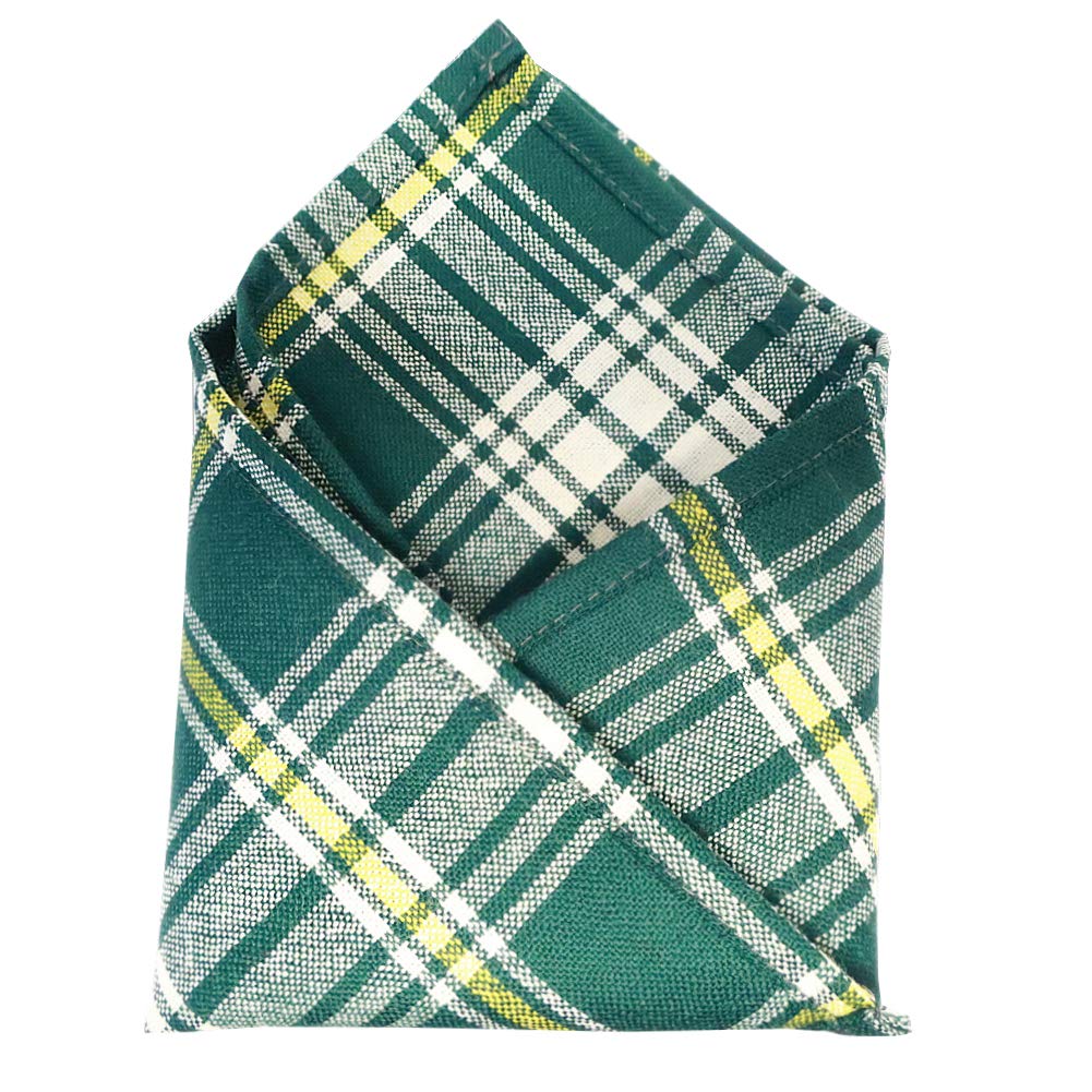 100% Wool Tartan Plaid Pocket Handkerchief Squares - Scotland Made