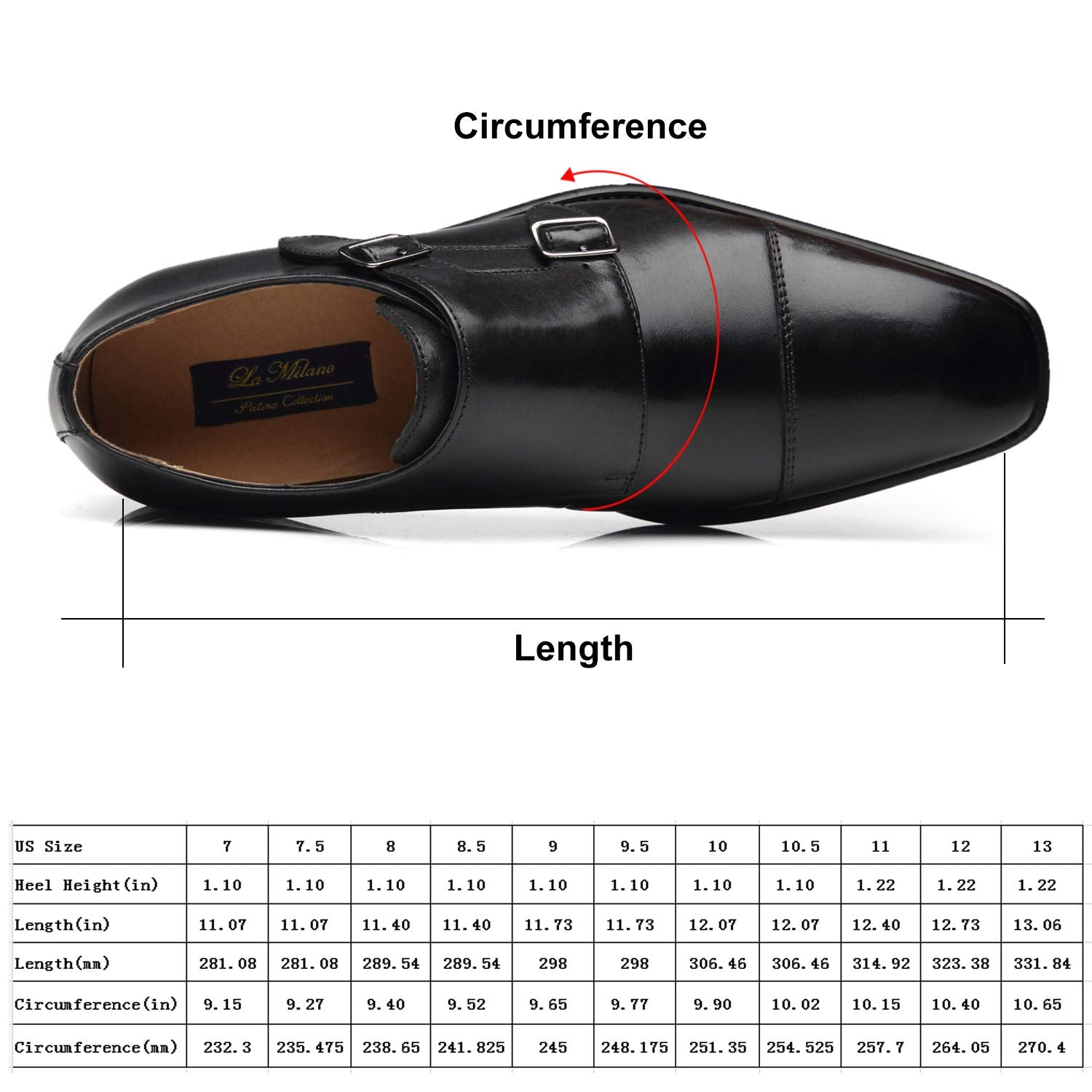 Mens Double Monk Strap Slip on Loafer Cap Toe Leather Oxford Formal Business Casual Comfortable Dress Shoes for Men