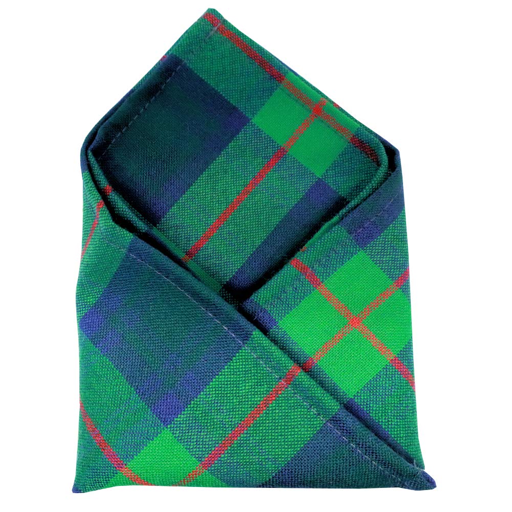 100% Wool Tartan Plaid Pocket Handkerchief Squares - Scotland Made