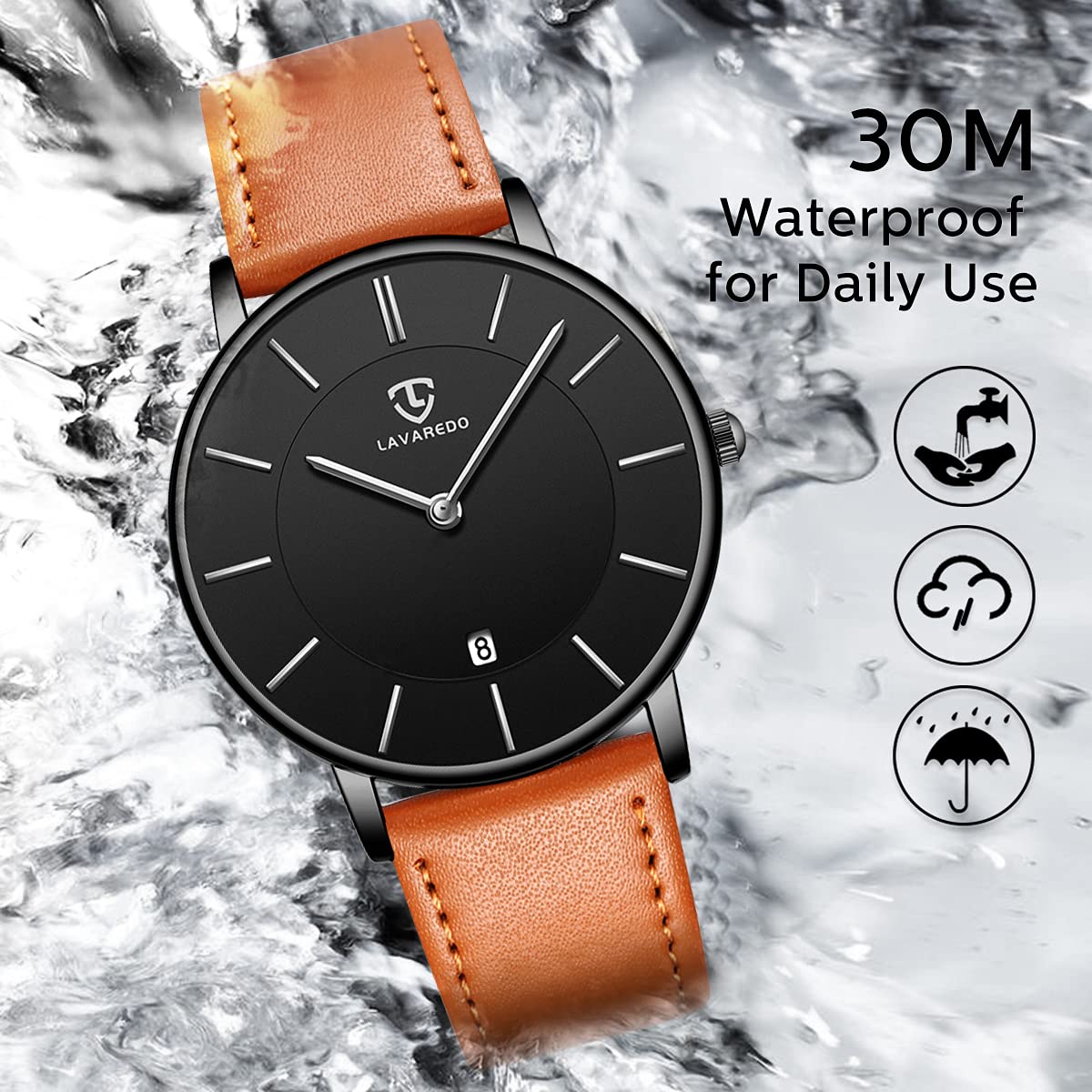 BEN NEVIS Watch, Mens Watch, Minimalist Fashion Simple Wrist Watch Analog Date with Leather Strap