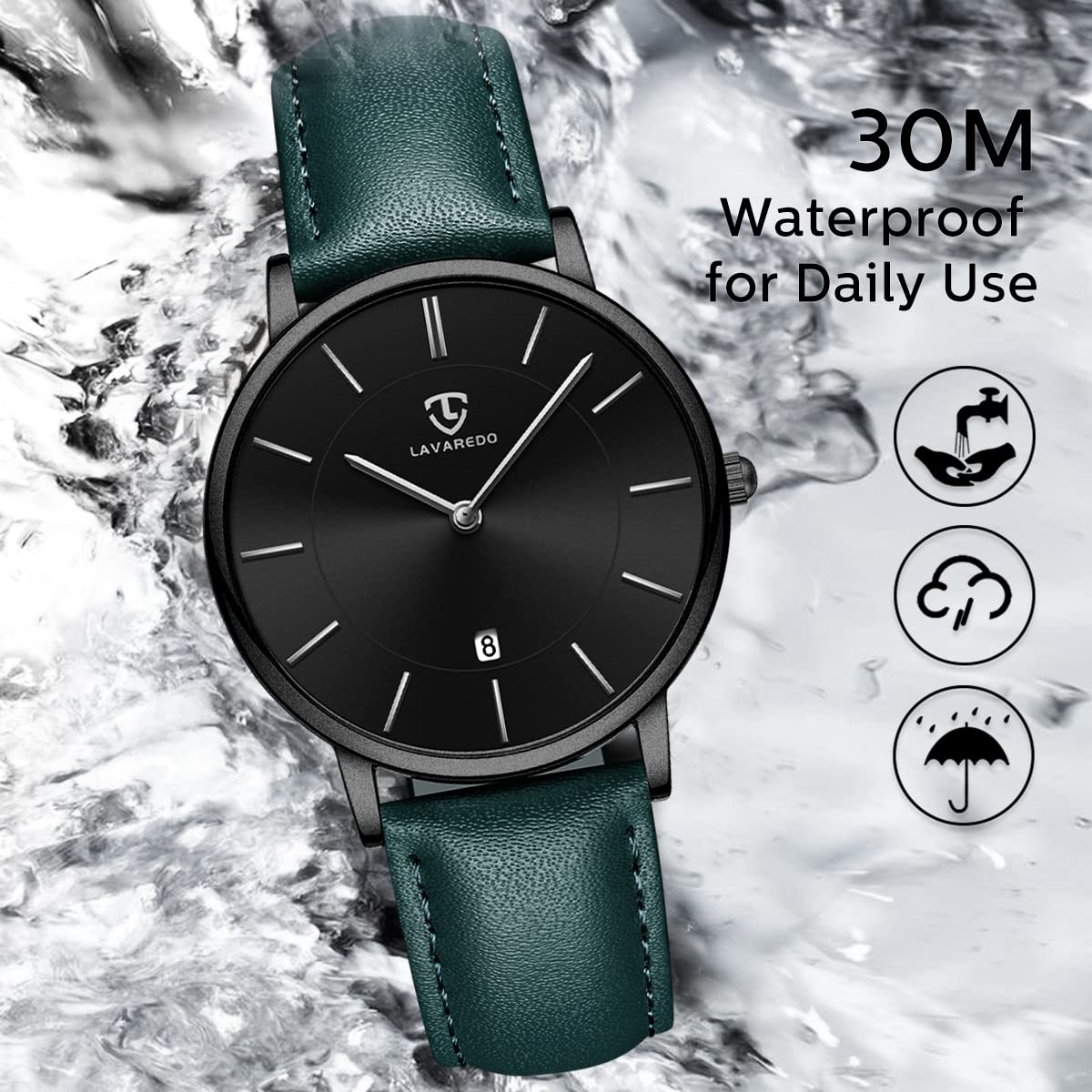 BEN NEVIS Watch, Mens Watch, Minimalist Fashion Simple Wrist Watch Analog Date with Leather Strap