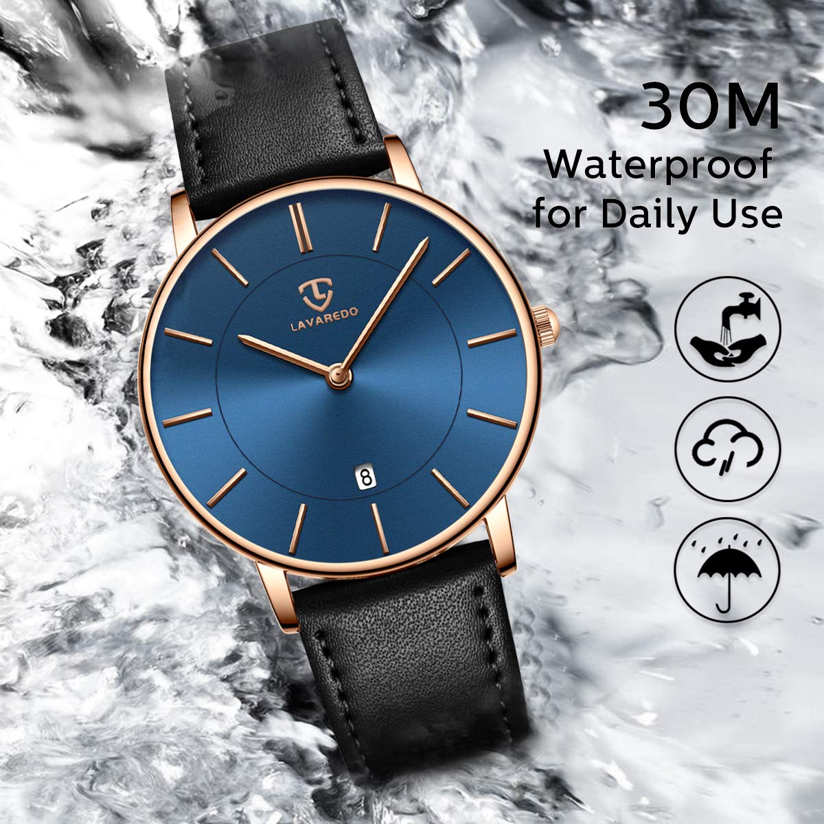 BEN NEVIS Watch, Mens Watch, Minimalist Fashion Simple Wrist Watch Analog Date with Leather Strap