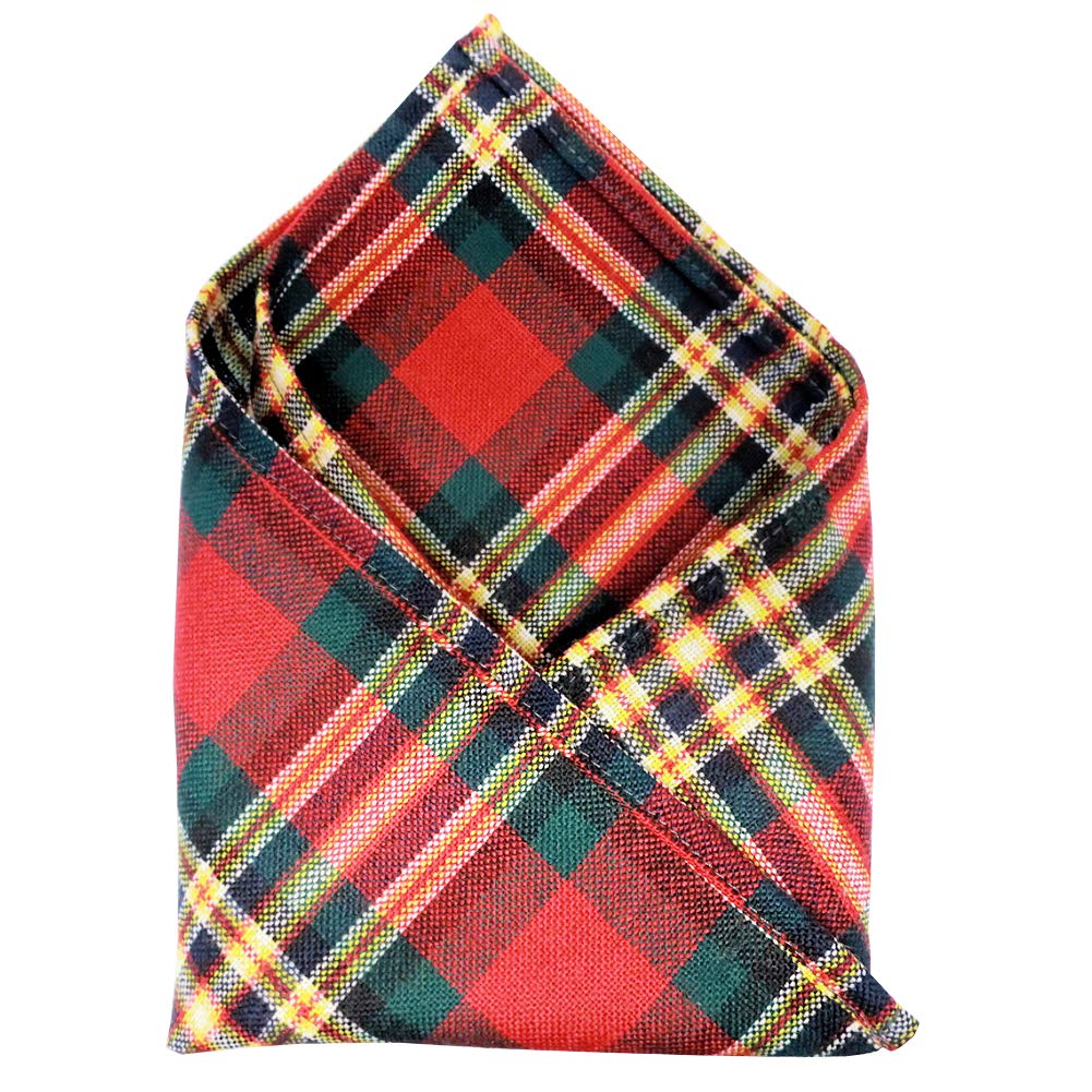 100% Wool Tartan Plaid Pocket Handkerchief Squares - Scotland Made