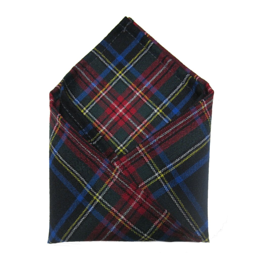 100% Wool Tartan Plaid Pocket Handkerchief Squares - Scotland Made